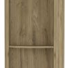 71" Natural Wood Corner Bar Cabinet With Two Doors