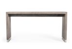 71" Grey Elm Rectangular Manufactured Wood Top Fixed Dining Table