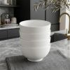White Four Piece Porcelain Service For Four Bowl Set