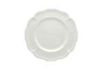 White Four Piece Scallop Stoneware Service For Four Dinner Plate Set