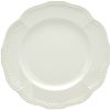 White Four Piece Round Scallop Stoneware Service For Four Salad Plate Set