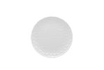 White Six Piece Round Pebbled Porcelain Service For Six Salad Plate Set