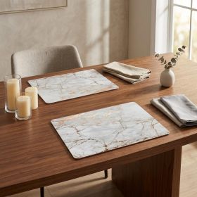 12" X 18" Gold And Silver Abstract Agglomerated cork Placemats