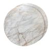 15" X 15" Gold Ivory And Gray Abstract Agglomerated cork Round Placemats