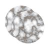 15" Set of Two Gold And Gray Abstract Round Placemats