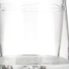 Set of Two Clear White And Black Plastic Angular Shape Stemless All Purpose Wine Glass