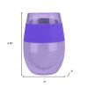 Purple Tritan Plastic Convex Curve Shape Stemless All Purpose Wine Glass