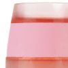Clear And Pink Tritan Plastic Convex Curve Shape Stemless All Purpose Wine Glass
