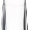 Set of Four Clear And White Plastic Angular Shape Stemless White Wine Glass