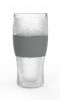Clear And Gray Tritan Plastic Unique Shape Stemless Pint Glass