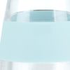 Clear And Blue Tritan Plastic Convex Curve Shape Stemless All Purpose Wine Glass