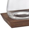 Set of Two Clear Crystal Balloon Bowl Stemless Decanter