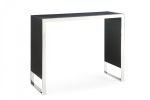 50" Black And Silver Rectangular High Top Bar Table