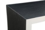 50" Black And Silver Rectangular High Top Bar Table