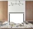 50" Black And Silver Rectangular High Top Bar Table