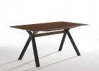 63" Brown and Black Wood Trestle Base Dining Table
