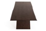 87" Brown Solid Wood Sled Base Dining Table