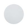 51" White and Brass Concrete and Brass Pedestal Base Round Top Dining Table