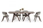 79" Brown Solid Wood Double Pedestal Base Dining Table