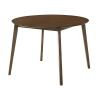 42" Brown Wood Round Top Dining Table