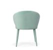 Aqua Upholstered Velvet Wing Back Dining Arm Chair