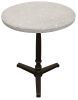 24" Gray And Black Stone And Iron Round Dining Table