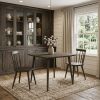 36" Brown Square Solid Wood And Metal Dining Table