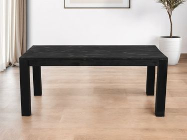 72" Dark Gray Solid Wood Dining Table