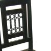Dark Brown Metal and Wood Slat Back Dining Side Chair