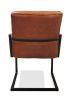 Cinnamon and Black Upholstered Leather Dining Side Chair