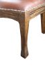 Mahogany And Brown Upholstered Leather King Louis Back Dining Arm Chair