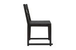 Set of Two Dark Gray Ladder Back Dining Side Chairs
