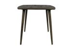 Five Piece Brown and Black Square Solid Wood Dining Set with Four Chairs