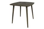Five Piece Brown and Black Square Solid Wood Dining Set with Four Chairs