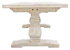 Seven Piece White Solid Wood Dining Set with Six Chairs