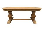Nine Piece Natural Solid Wood Dining Set with Eight Chairs