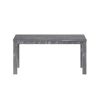63" Gray Solid Wood Dining Table