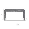 63" Gray Solid Wood Dining Table