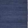 80" Navy Blue And Natural Solid With Border Cotton Table Runner