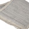 80" Light Gray And Natural Solid With Border Cotton Table Runner