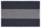19" Set of Four Navy Blue And White Striped Cotton Placemats