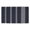 19" Set of Four Navy Blue And White Striped Cotton Placemats