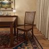 Chestnut Solid Wood Slat Back Dining Side Chair
