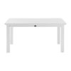 79" White Solid Wood Butterfly Leaf Extending Dining Table