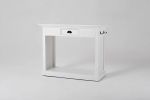 Three Piece White Solid Wood Dining Set with Two Chairs