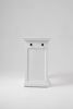 Three Piece White Solid Wood Dining Set with Two Chairs