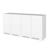 41" Dark Gray and White Wood Kitchen Island Set With Storage