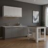 41" Dark Gray and White Wood Kitchen Island Set With Storage