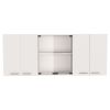 59" Natural White and Brown Wood Kitchen Island Set With Storage