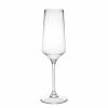 Set of Four Clear Tritan Plastic Stemmed Flute